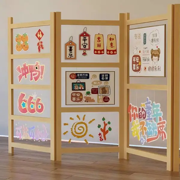 作品实木展示架