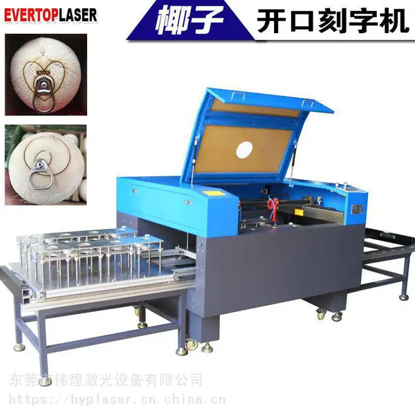 EVERTOPLASER椰子易拉环开口机生鲜椰皇开盖激光刻字机椰子切割机
