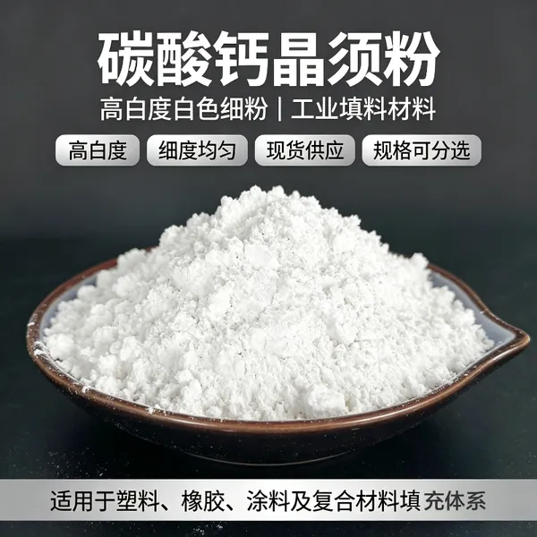 碳酸钙晶须粉 高白度晶须状填料 塑料橡胶涂料增强填充用碳酸钙晶须
