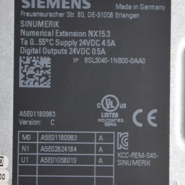 数字控制内核扩展 6SL3040-1NB00-0AA0 扩展单元模块