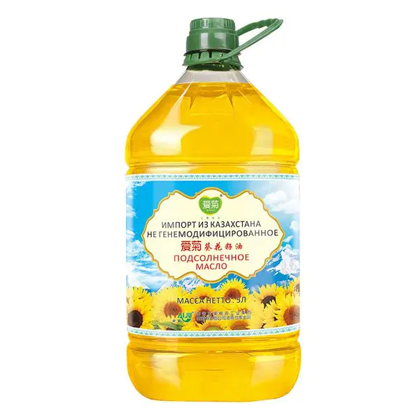 爱菊5L哈萨克斯坦进口一级葵花籽油 物理压榨 西安食用油团购10斤