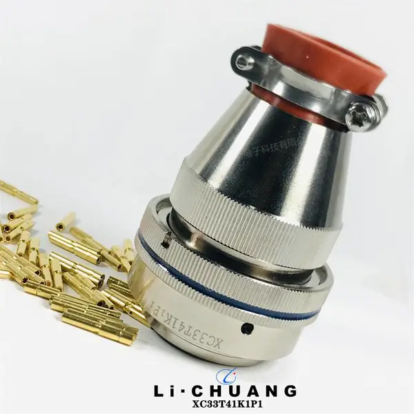 41芯不锈钢圆形连接器 XC33T41K1P40 插头 接插件 骊创