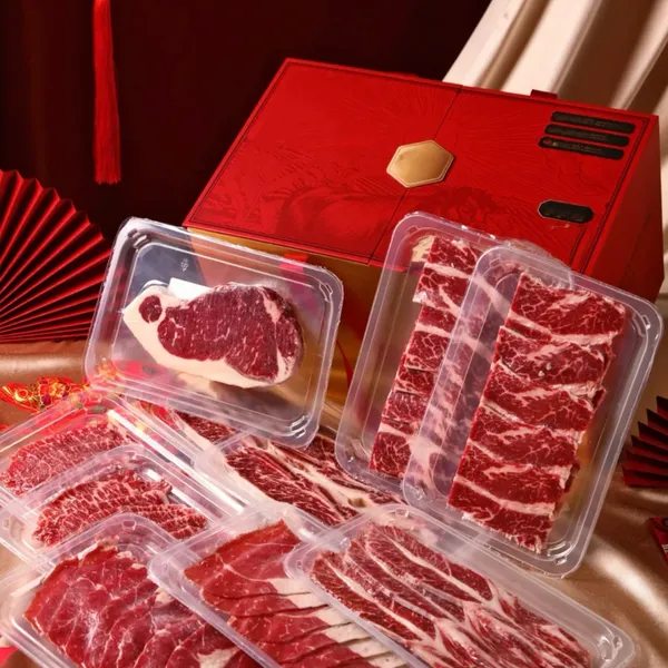 商超专用贴体盒 生鲜果蔬肉类真空贴体塑料托盒 高透明贴体包装盒