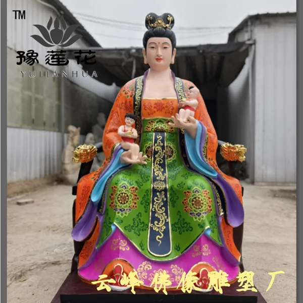 补天造人女娲娘娘神像 女娲补天塑像 托天老母 寺庙娲皇始祖雕像厂家